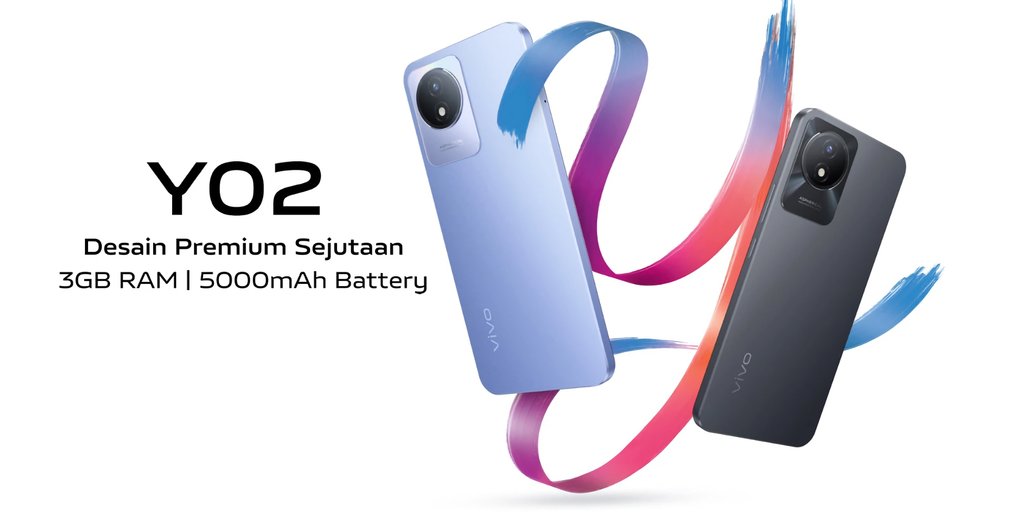 vivo Y02 : écran de 6,51 pouces, batterie de 5000 mAh et Android 12 Go Edition pour 95 $. vivo Y02 : écran de 6,51 pouces, batterie de 5000 mAh et Android 12 Go Edition pour 95 $.