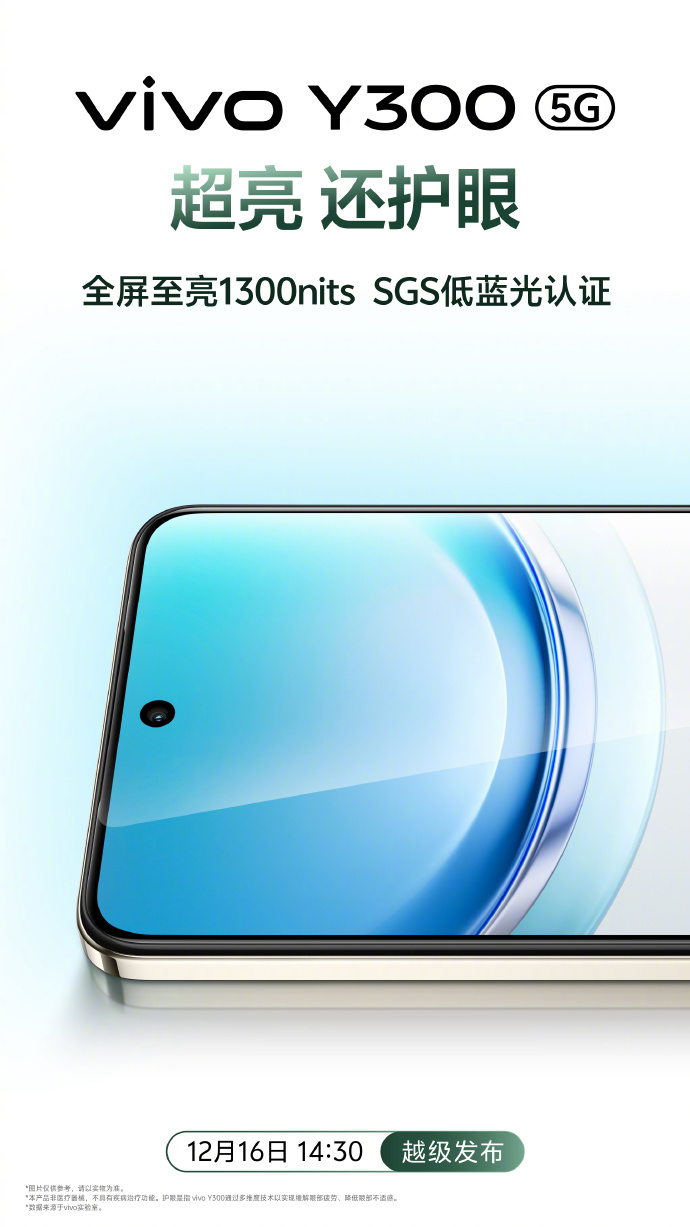 Design et écran du smartphone Vivo Y300 Design et écran du smartphone Vivo Y300