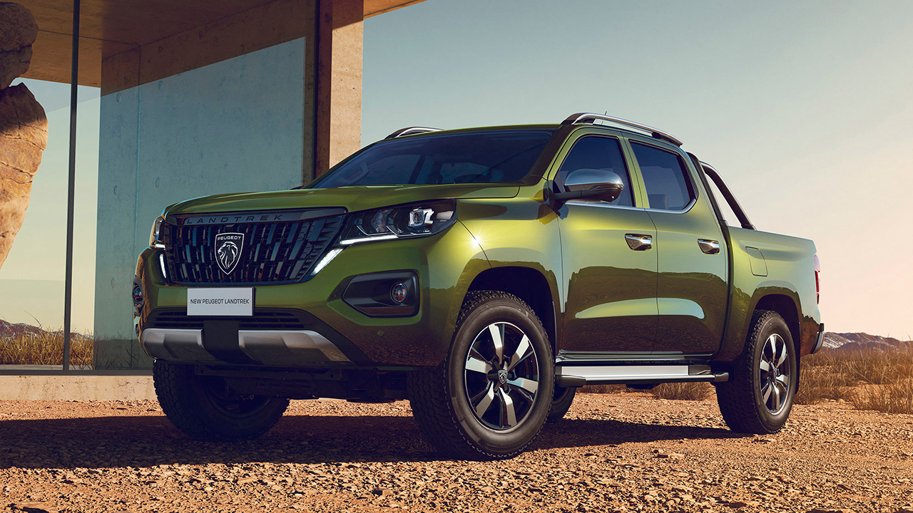 Le nouveau pick-up Peugeot Landtrek - vue de face Le nouveau pick-up Peugeot Landtrek - vue de face