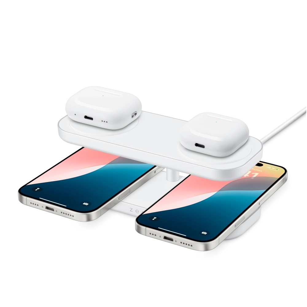 Quattro Wireless Charger Pro 4 - vue de dessus Quattro Wireless Charger Pro 4 - vue de dessus