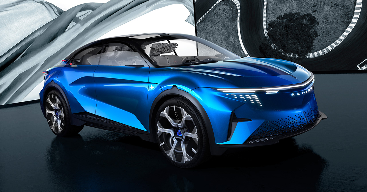 Le concept car Alpine A390 au Mondial de l'Automobile de Paris Le concept car Alpine A390 au Mondial de l'Automobile de Paris