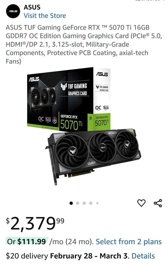 GPU GeForce RTX 5070 Ti