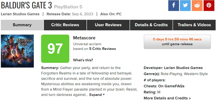 La version PlayStation 5 de Baldur's Gate 3 reçoit les meilleures notes des critiques. Les joueurs sur console auront droit à un excellent jeu-2 La version PlayStation 5 de Baldur's Gate 3 reçoit les meilleures notes des critiques. Les joueurs sur console auront droit à un excellent jeu-2