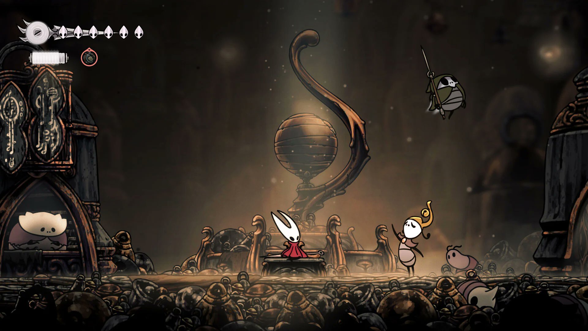 Capture d'écran de Hollow Knight : Silksong, montrant les nouveaux graphismes Capture d'écran de Hollow Knight : Silksong, montrant les nouveaux graphismes