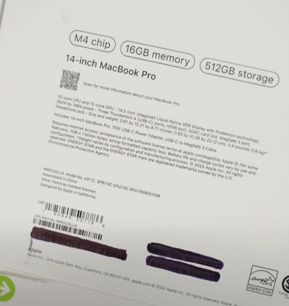 L'une des plus grandes fuites de l'histoire d'Apple : Des blogueurs russes ont divulgué des photos et les spécifications d'un MacBook Pro avec puce M4 qui n'a pas encore été annoncé.-3 L'une des plus grandes fuites de l'histoire d'Apple : Des blogueurs russes ont divulgué des photos et les spécifications d'un MacBook Pro avec puce M4 qui n'a pas encore été annoncé.-3