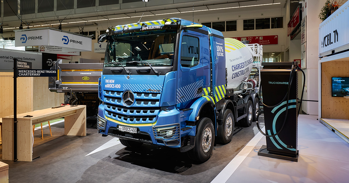 Mercedes-Benz eArocs 400 en version bétonnière