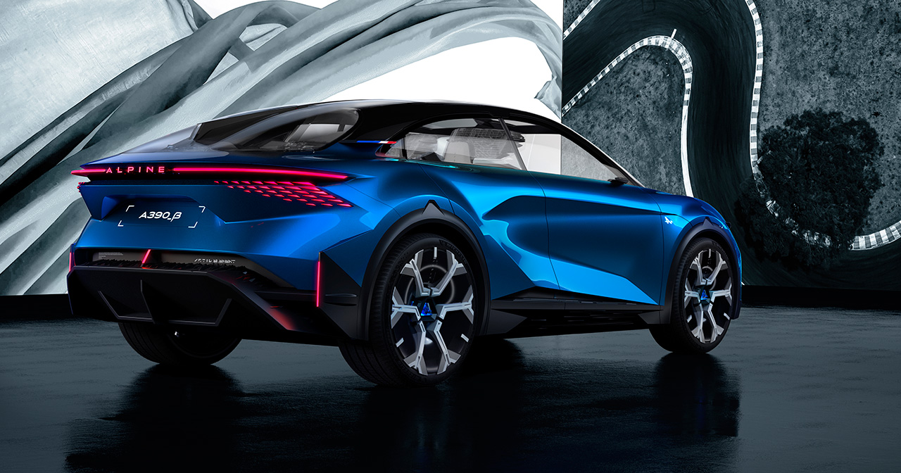 Alpine A390 concept dynamic shot Alpine A390 concept dynamic shot