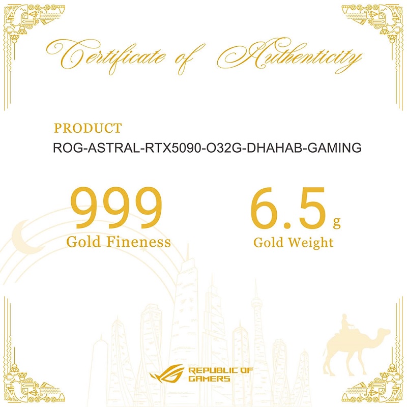 Carte graphique en or RTX 5090
