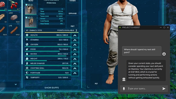 Projet G-Assist de NVIDIA : une IA innovante qui personnalisera le jeu, aidera à trouver des explications et expliquera toutes les nuances de l'intrigue.-4