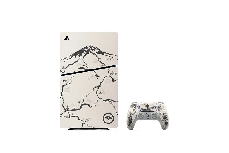 PlayStation 5 Édition Limitée Noire dans le style Sumi-e