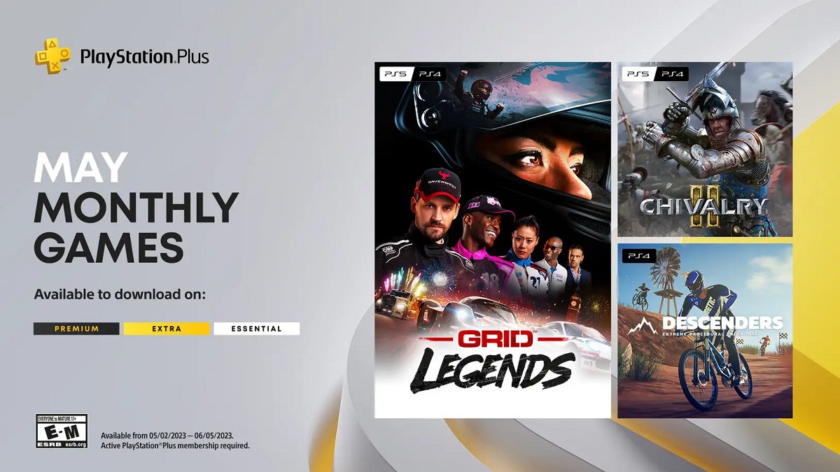 En mai, les abonnés PS Plus auront accès à GRID Legends, Chivalry 2 et Descenders. Sony a officiellement dévoilé une sélection de jeux En mai, les abonnés PS Plus auront accès à GRID Legends, Chivalry 2 et Descenders. Sony a officiellement dévoilé une sélection de jeux