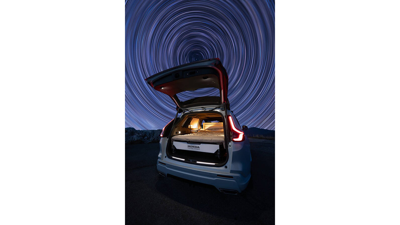 Composants de camping dans le Honda CR-V Dream Pod