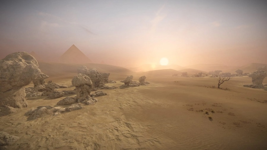 Les premières captures d'écran de Total War : Pharaoh montrent la majestueuse cité de l'Égypte ancienne et le spectaculaire paysage désertique sablonneux.-4