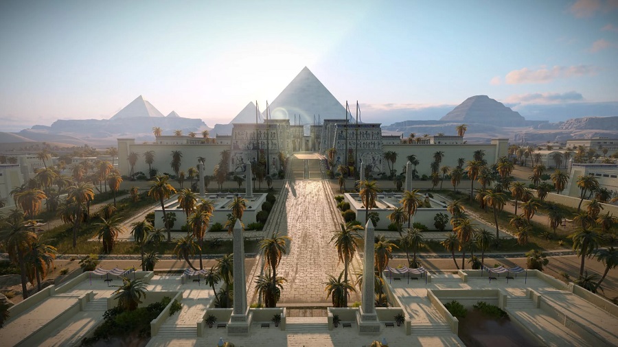 Les premières captures d'écran de Total War : Pharaoh montrent la majestueuse cité de l'Égypte ancienne et le spectaculaire paysage désertique sablonneux.-5