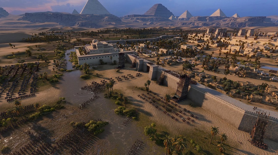 Les premières captures d'écran de Total War : Pharaoh montrent la majestueuse cité de l'Égypte ancienne et le spectaculaire paysage désertique sablonneux.-6