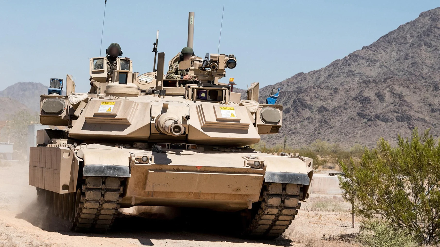 Le char M1A2 SEP v3 pendant les essais Char M1A2 SEP v3 pendant les essais, illustration de l'armée américaine