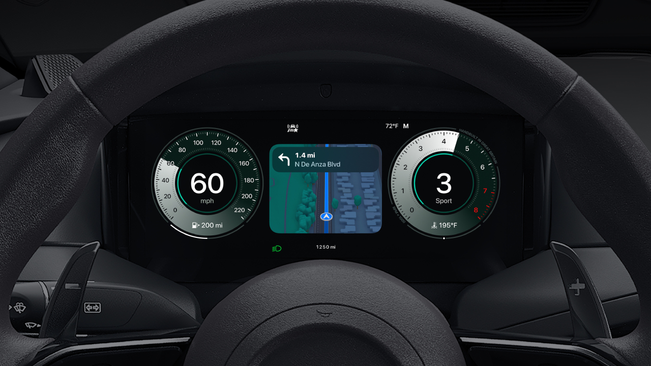 Tableau de bord CarPlay Ultra avec cartes Tableau de bord CarPlay Ultra avec cartes
