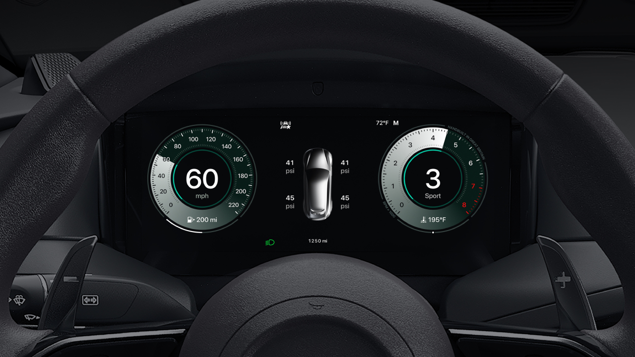 Tableau de bord CarPlay Ultra avec indicateur TPMS Tableau de bord CarPlay Ultra avec indicateur TPMS