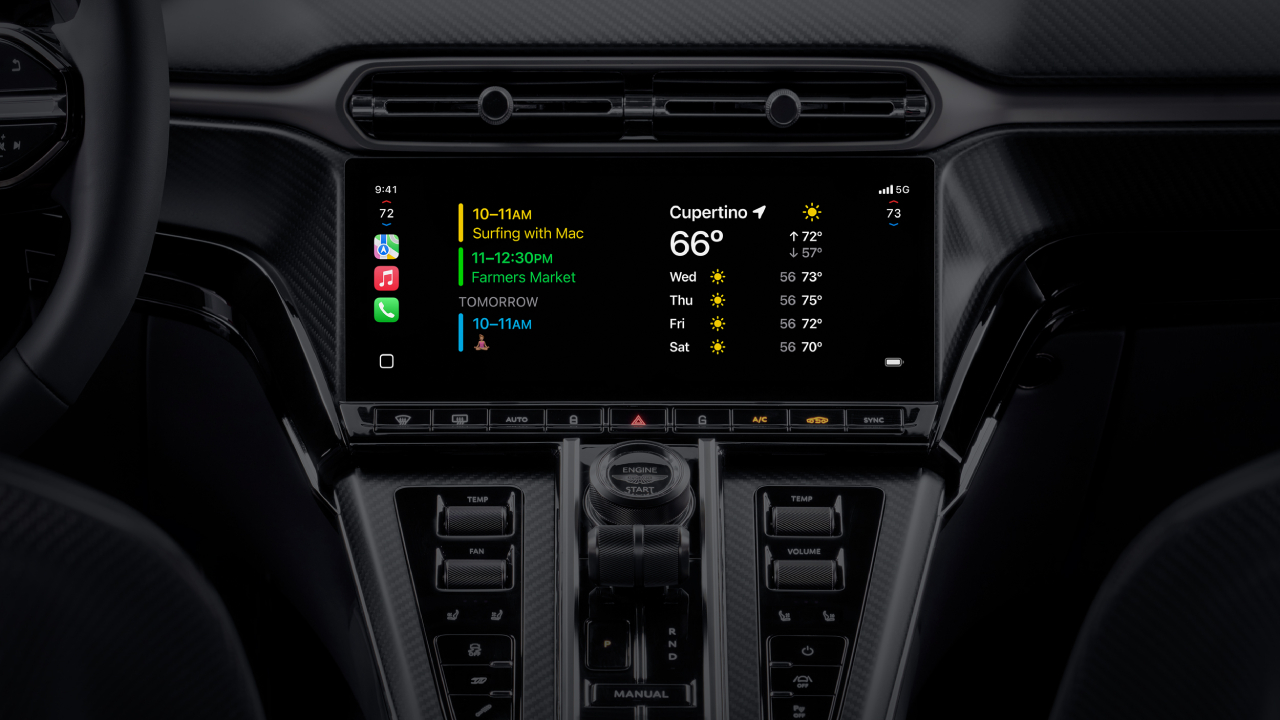 Tableau de bord CarPlay Ultra avec widgets Tableau de bord CarPlay Ultra avec widgets