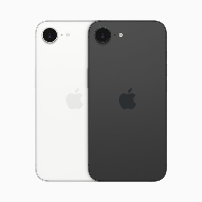 Couleurs de l'iPhone 16e au dos Couleurs de l'iPhone 16e au dos