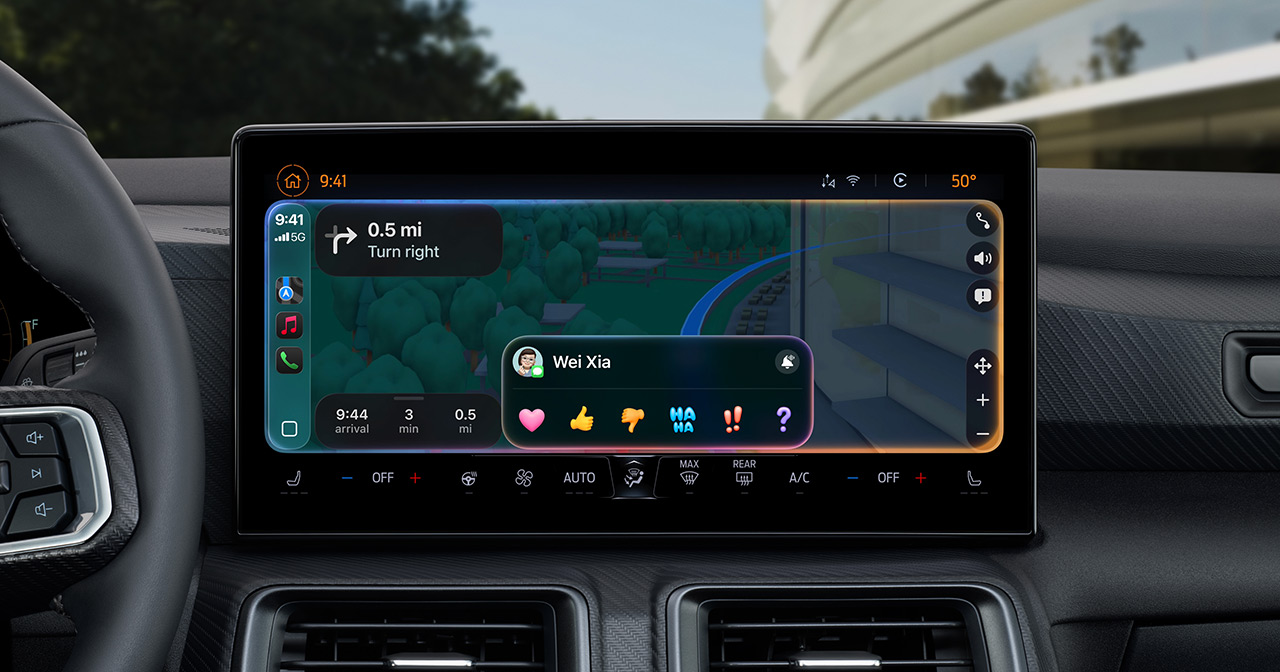 Tapbacks dans CarPlay Tapbacks dans CarPlay