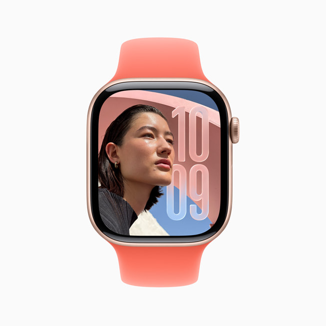 Cadran Photos Face avec Liquid Glass dans watchOS 26 Cadran Photos Face avec Liquid Glass dans watchOS 26