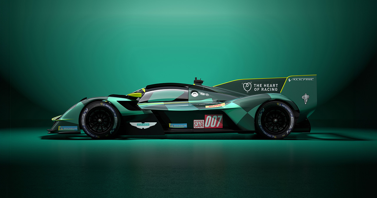 Aston Martin Valkyrie LMH pendant la course.