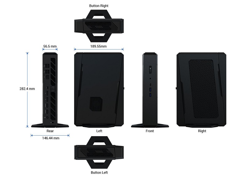 ASUS NUC 15 Performance vue arrière ASUS NUC 15 Performance vue arrière