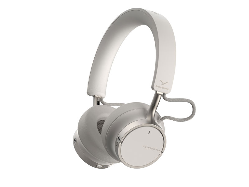 Vue de perspective des écouteurs Beyerdynamic Aventho 100 blancs Vue de perspective des écouteurs Beyerdynamic Aventho 100 blancs