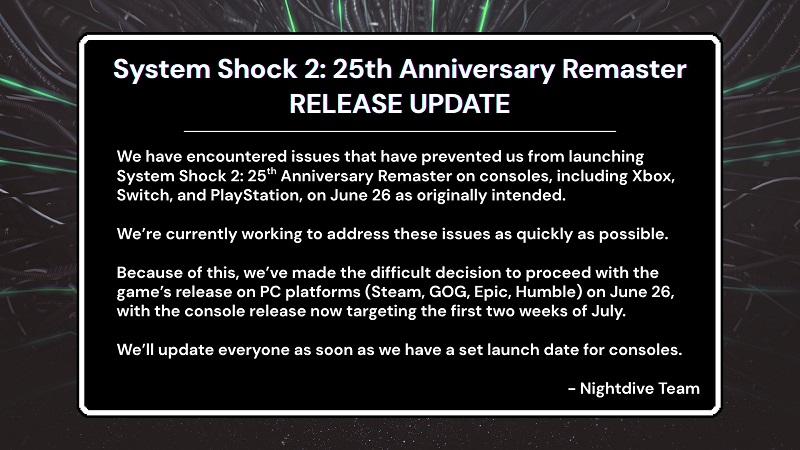 Capture d'écran du jeu System Shock 2 : 25e anniversaire Capture d'écran du jeu System Shock 2 : 25e anniversaire