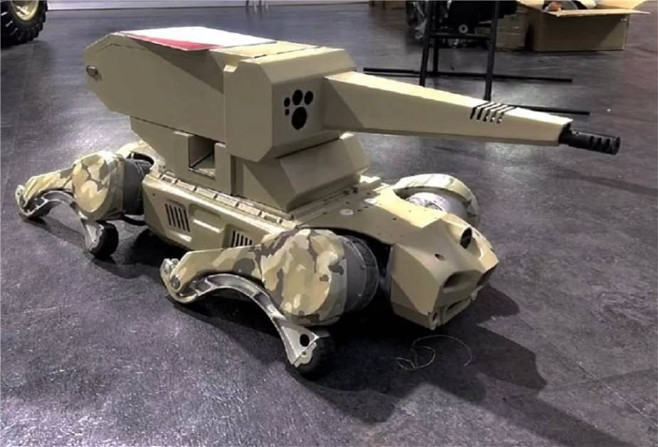 La Chine a dévoilé un robot-chien de combat doté d'un canon automatique La Chine a dévoilé un robot-chien de combat doté d'un canon automatique