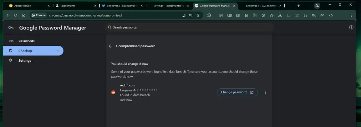 Suggestion pour changer le mot de passe dans Google Chrome Suggestion pour changer le mot de passe dans Google Chrome