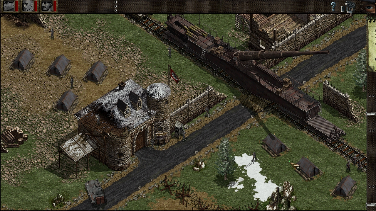 Graphiques dans Commandos : Behind Enemy Lines en 1998 Graphiques dans Commandos : Behind Enemy Lines en 1998