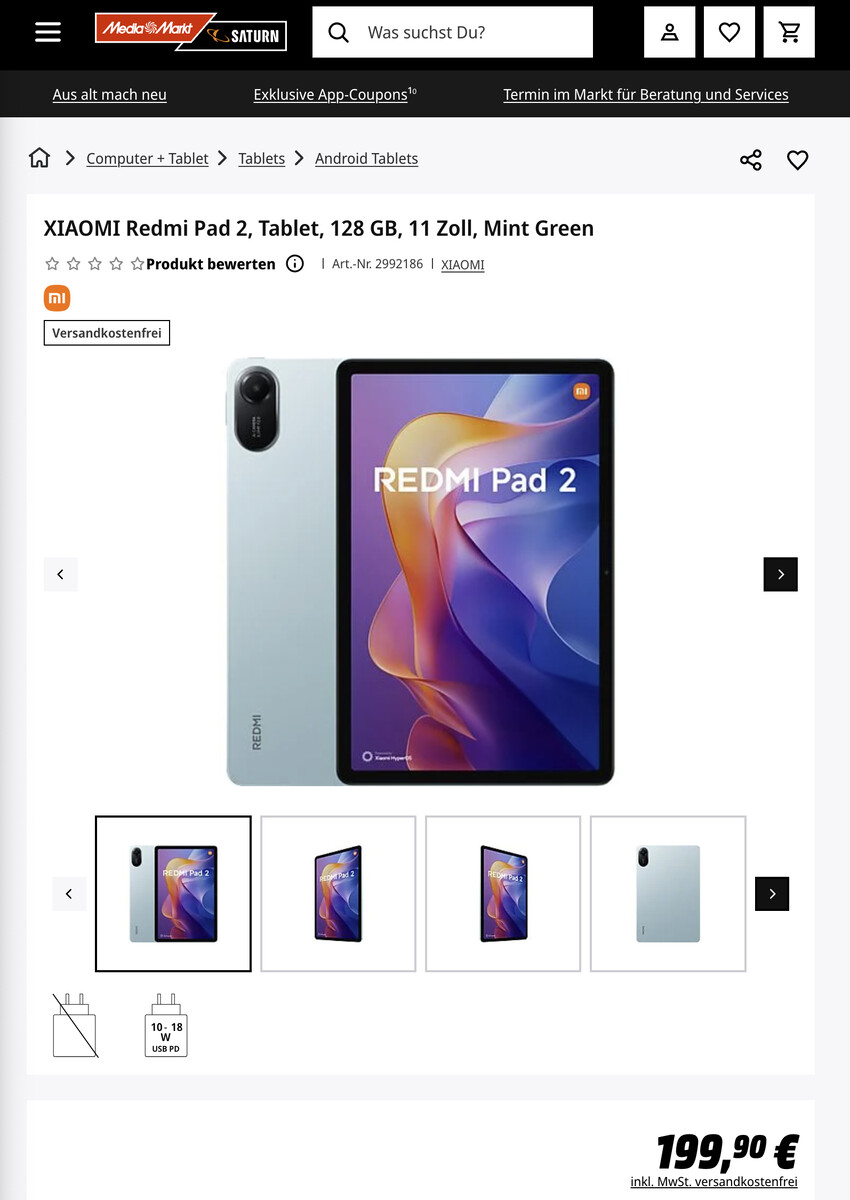 Xiaomi Redmi Pad 2 - spécifications techniques Xiaomi Redmi Pad 2 - spécifications techniques