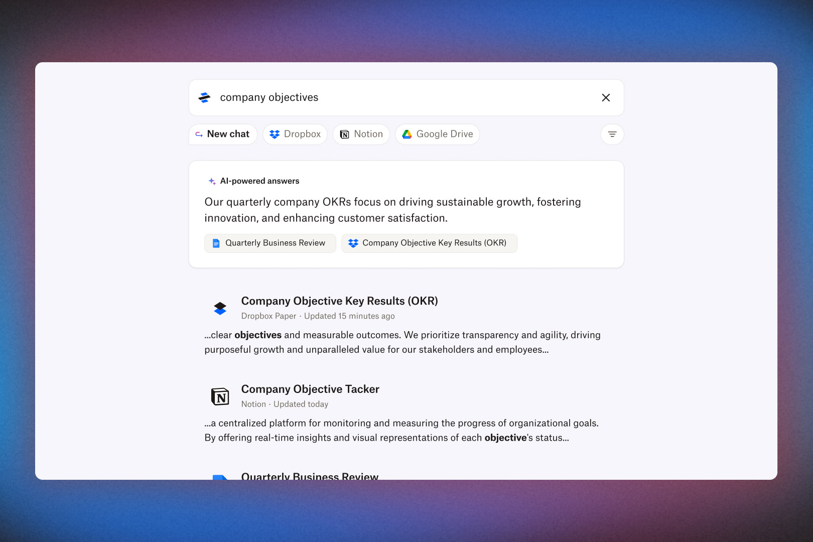 Dropbox a redessiné son interface web et lancé une version bêta ouverte de Dash avec prise en charge de l'intelligence artificielle. Dropbox a redessiné son interface web et lancé une version bêta ouverte de Dash avec prise en charge de l'intelligence artificielle.