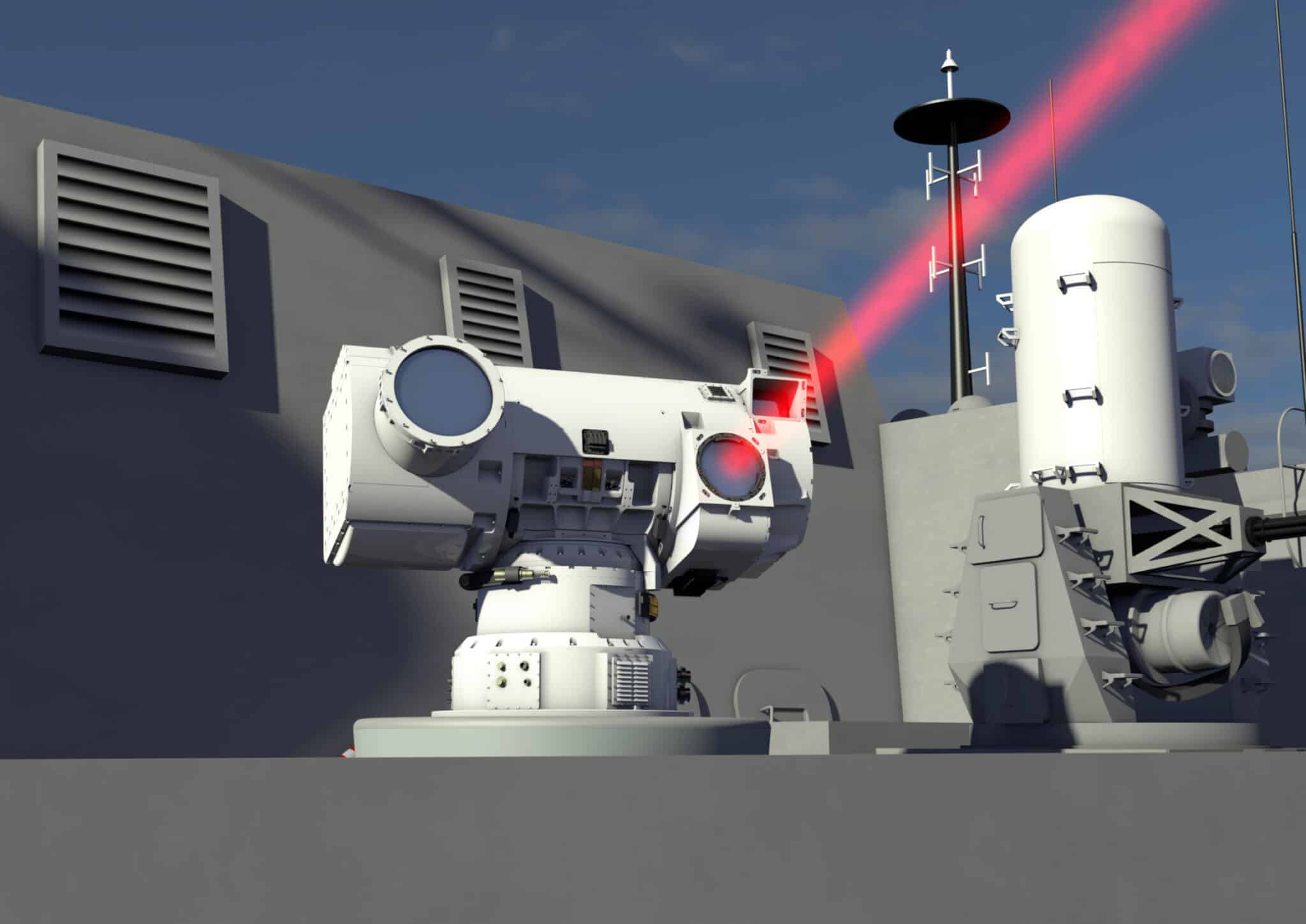 Feu du dragon Illustration de l'arme laser DragonFire par Naval News