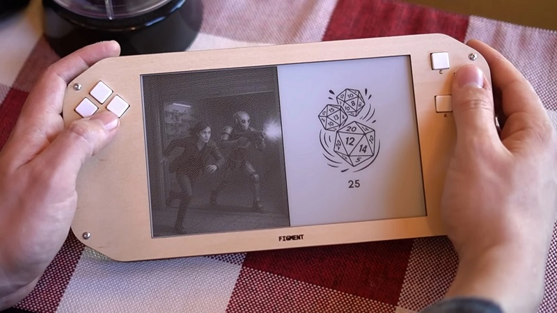 Figment - une console de jeux portable avec écran E Ink