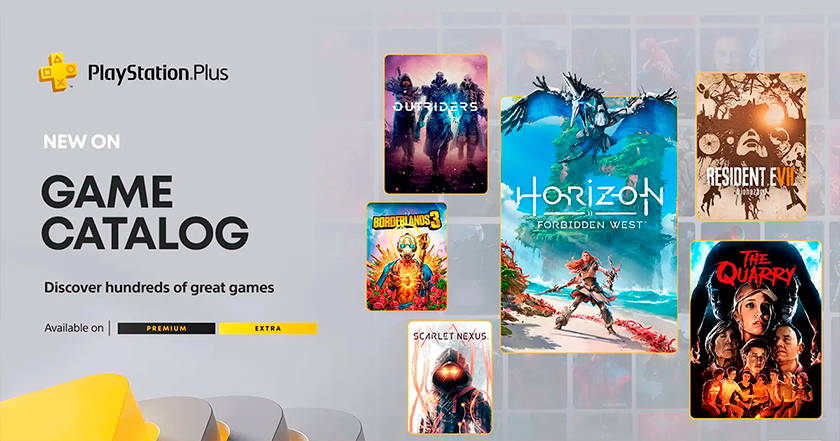 Le 21 février, PlayStation ajoutera de nouveaux jeux aux bibliothèques Extra et Deluxe : Horizon Forbidden West, The Quarry, Borderlands 3, et d'autres encore. Le 21 février, PlayStation ajoutera de nouveaux jeux aux bibliothèques Extra et Deluxe : Horizon Forbidden West, The Quarry, Borderlands 3, et d'autres encore.