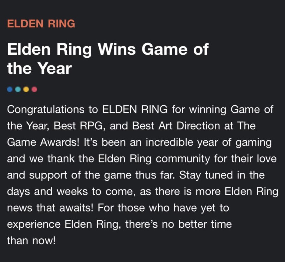 Elden Ring attend des mises à jour majeures - les développeurs du célèbre jeu d'action-RPG y font allusion.-2 Elden Ring attend des mises à jour majeures - les développeurs du célèbre jeu d'action-RPG y font allusion.-2