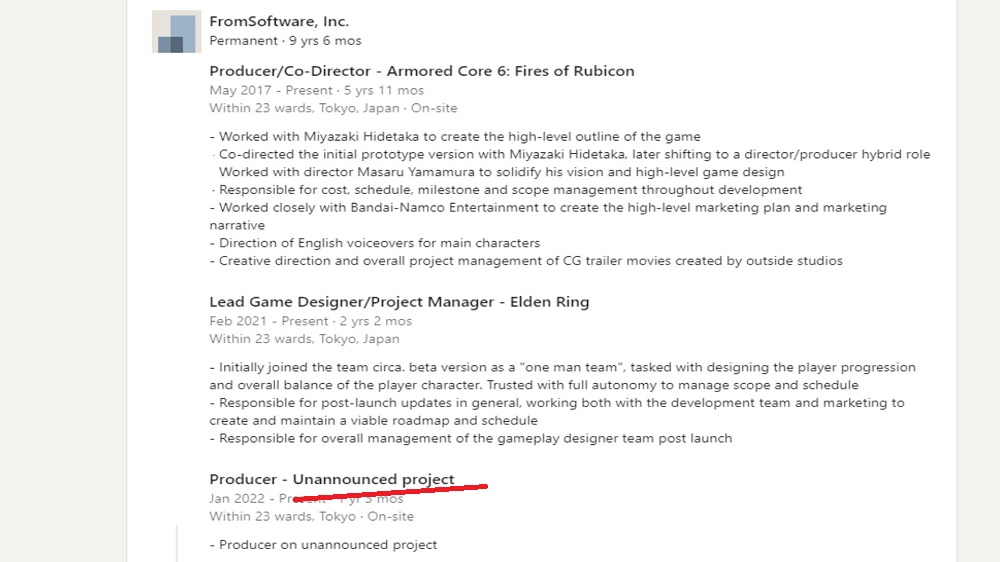 Suite de Elden Ring, Bloodborne 2, Dark Souls 4 ou nouvelle IP ? Il a été révélé que FromSoftware travaille sur un projet non annoncé.-2 Suite de Elden Ring, Bloodborne 2, Dark Souls 4 ou nouvelle IP ? Il a été révélé que FromSoftware travaille sur un projet non annoncé.-2
