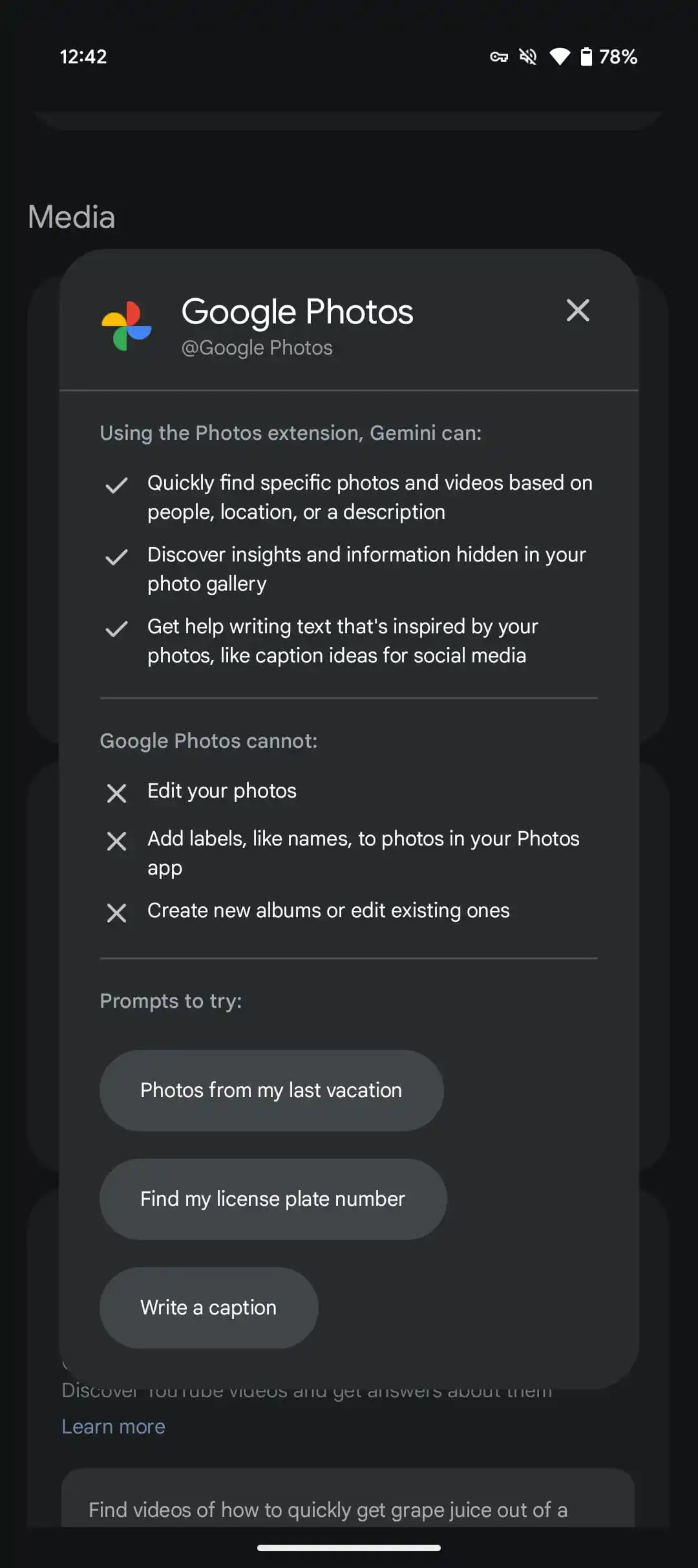 Image de l'intégration de Gemini avec Google Photo 2