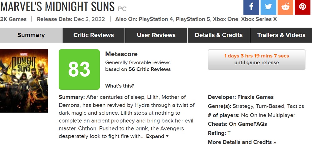 Le jeu est un succès ! Les critiques saluent Marvel's Midnight Suns, un jeu tactique de Firaxis Studios.-2 Le jeu est un succès ! Les critiques saluent Marvel's Midnight Suns, un jeu tactique de Firaxis Studios.-2