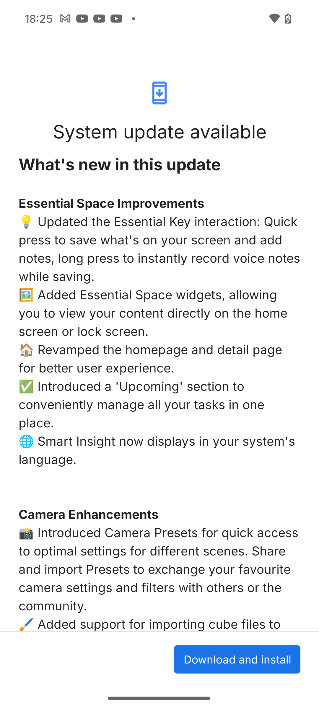 Capture d'écran de l'interface de Nothing Phone (3a)