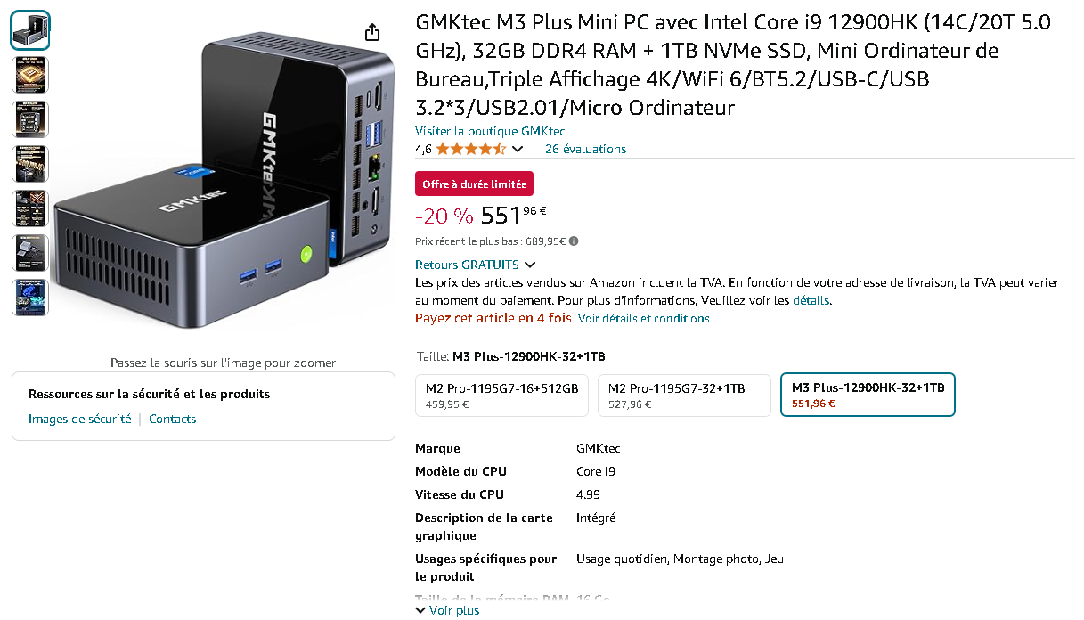 GMKtec M3 Plus Mini PC GMKtec M3 Plus Mini PC