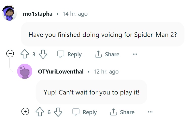 L'acteur qui a prêté sa voix à Peter Parker a révélé qu'il avait terminé son travail sur Marvel's Spider-Man 2. Le jeu est probablement prêt à sortir.-2 L'acteur qui a prêté sa voix à Peter Parker a révélé qu'il avait terminé son travail sur Marvel's Spider-Man 2. Le jeu est probablement prêt à sortir.-2