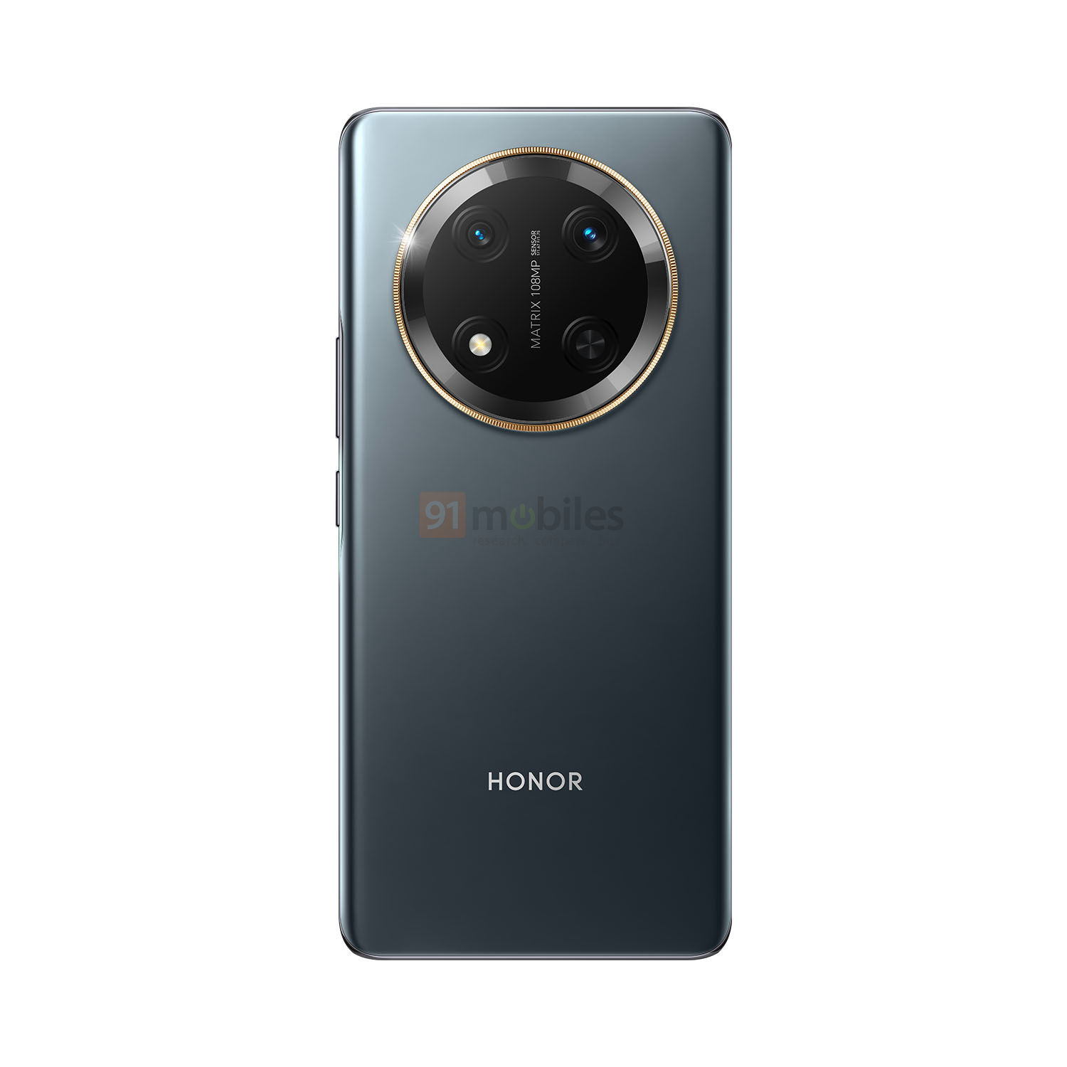Honor Magic 7 Lite en gris sous un autre angle