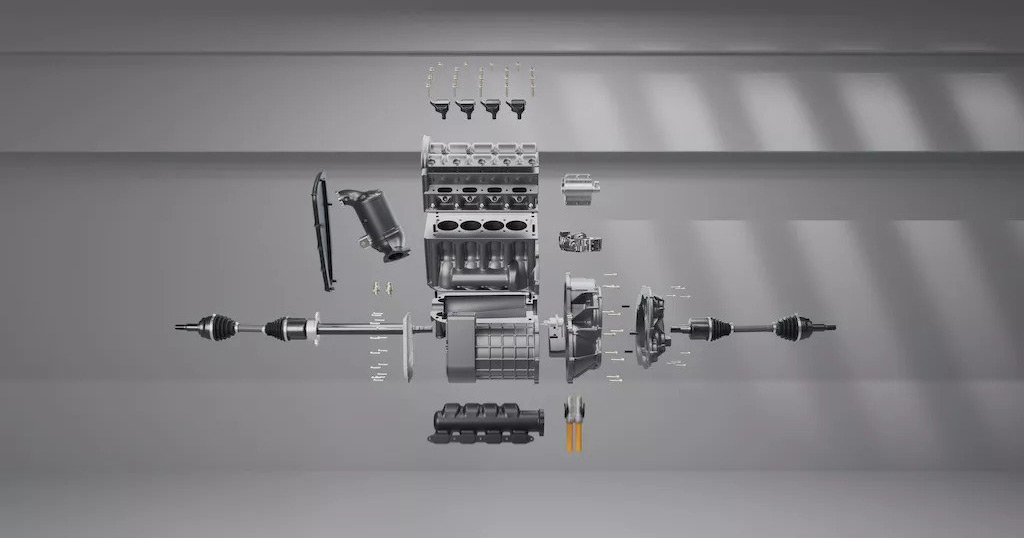 Détails du véhicule concept hybride de Horse Powertrain Détails du véhicule concept hybride de Horse Powertrain