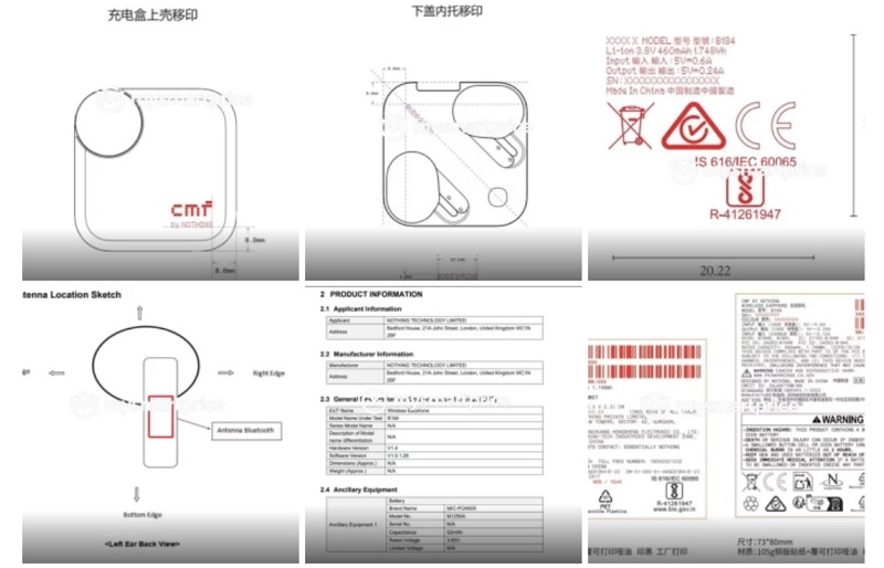 Schémas et spécifications du CMF Buds Pro 2 Schémas et spécifications du CMF Buds Pro 2