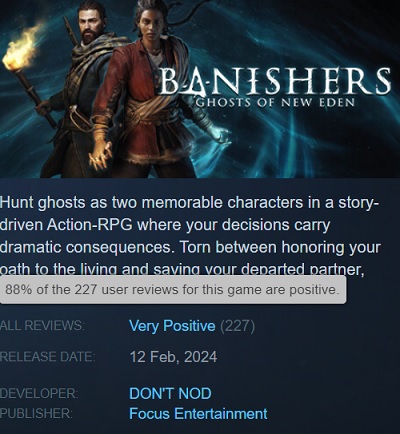 De bonnes critiques pour un intérêt minimal : les joueurs donnent leur avis sur Banishers : Ghosts of New Eden-2