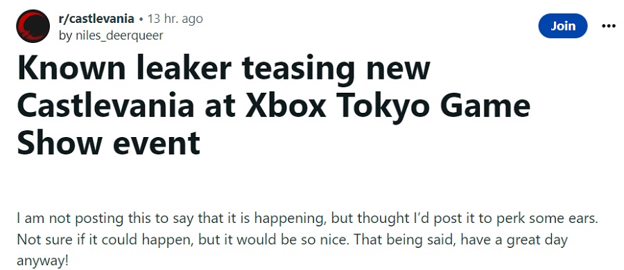Un initié a laissé entendre qu'il y aurait une annonce intéressante et inattendue concernant la franchise Castlevania dans un avenir proche. Peut-être au Tokyo Game Show 2023 ?-2 Un initié a laissé entendre qu'il y aurait une annonce intéressante et inattendue concernant la franchise Castlevania dans un avenir proche. Peut-être au Tokyo Game Show 2023 ?-2